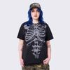 Женская панк-стритвир футболка - Принт с абстрактным черепом, короткий рукав, свободный крой