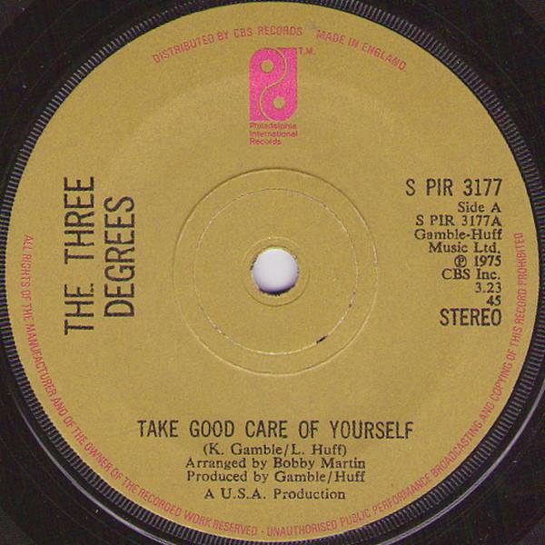 7-дюймовая пластинка THREE DEGREES - Take Good Care Of Yourself SPIR3177 Филадельфия 1975 Великобритания Соул/Фанк Б/у