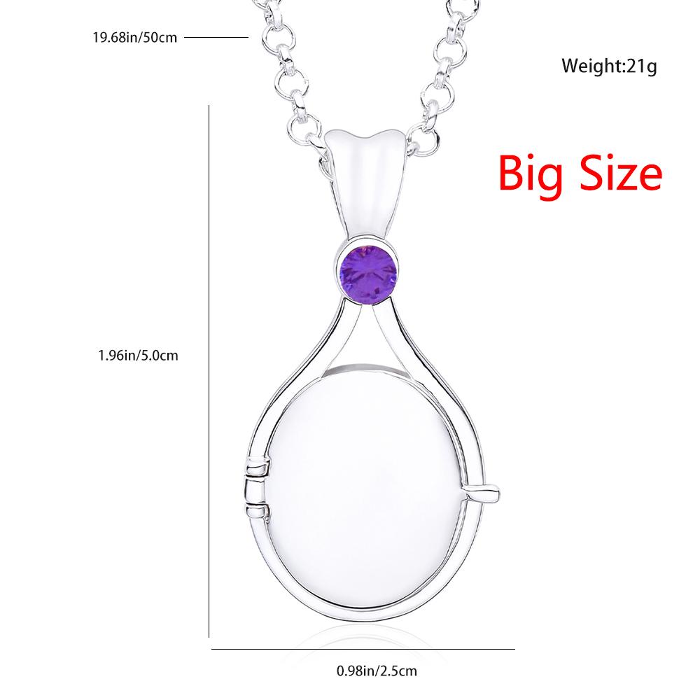 H2o Openable Metal Shell Pendant Necklace Silver Color with Crystal Mermaid Tv Movies Jewelry for Women Girls Cute Necklaces
