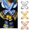 Cross-shaped Silk Scarf Buckle, Hem Knot Buckle