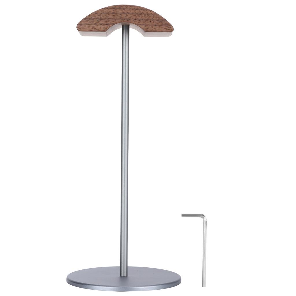 Headphone Stand Rack Headset Earphone Holder Hanger DIY Black Walnut Wood Aluminum Desk Display