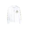 Off-White Tape Diag Arrows Zip Up Hoodie White Men Streetwear OMBE001R20E300020148