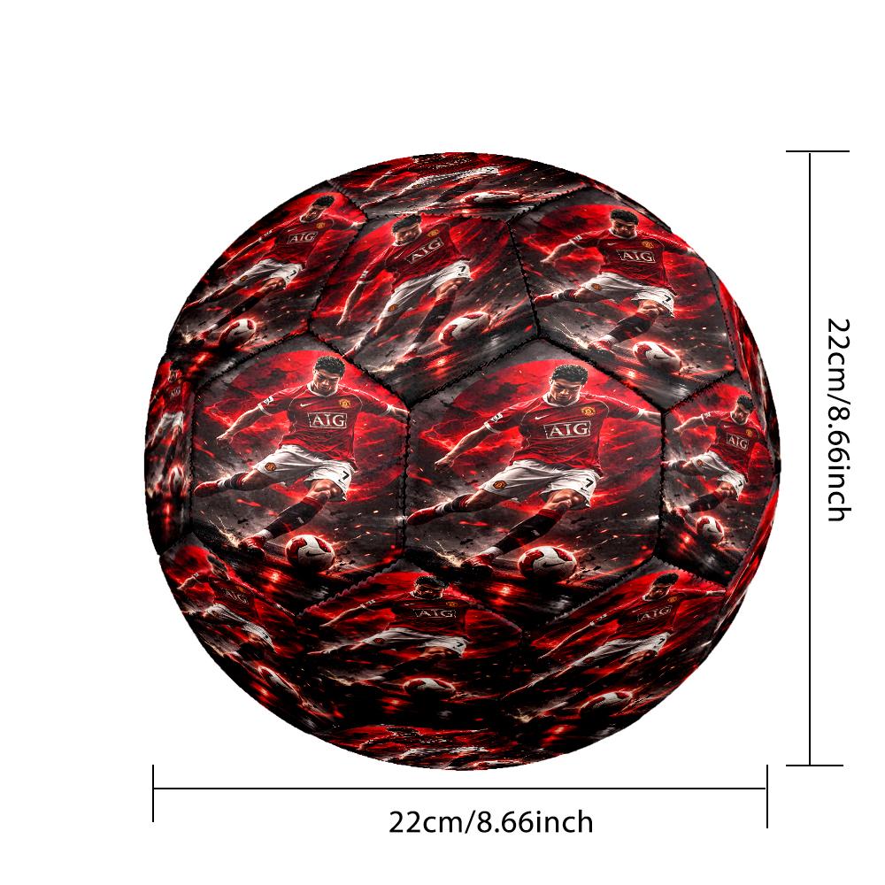 Man United Soccer Action Size 5 Soccer Balls, Anti-Slip, Protective Football, Outdoor Sport, a Unique Gift Suitable for him/her, Birthdays