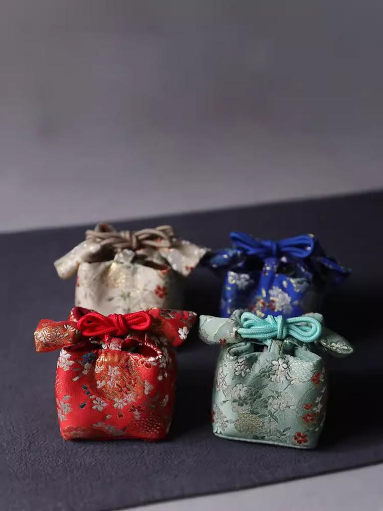 Утолщенная сумка для хранения ручной работы, дорожная сумка, чайница, чайная чашка, чайный сервиз, средняя тканевая сумка для чайника, чайный аксессуар, вышитая сумка