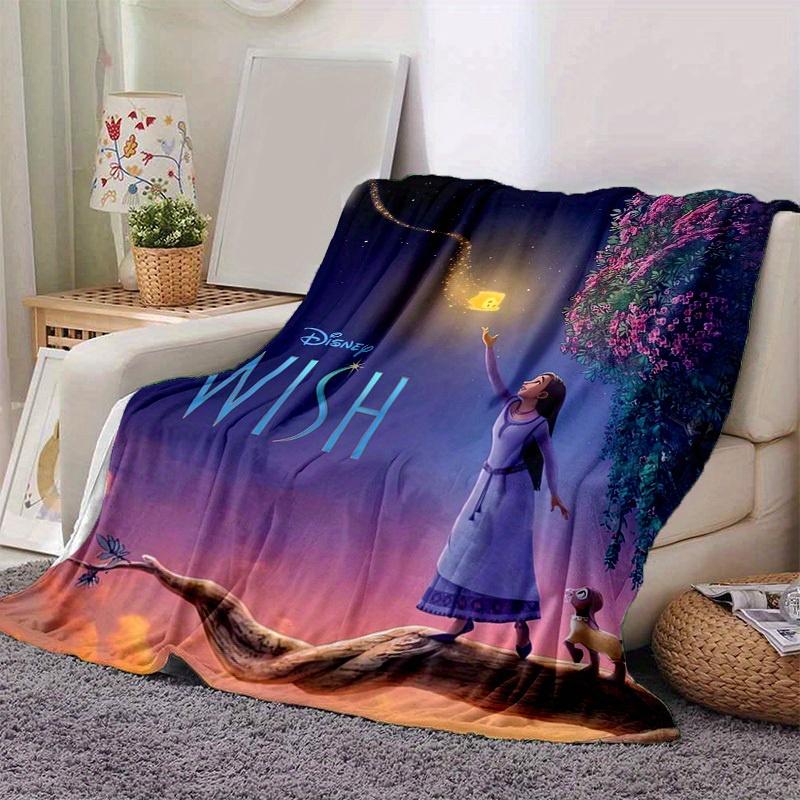 1pc, Disney Wish Home Decorative Throw Blanket Soft Coverlet for Bed, Couch, Outdoor Use, Travel, Camping