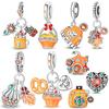 Copper Autumn Series Charms Pumpkin Hat Pendant Beads Jewellery Fit Original Bracelet Necklace For Women Diy Gift