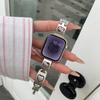 Тонкий металлический ремешок с граффити Hello Kitty 'Love' для Apple Watch 8 - Женский iWatch976