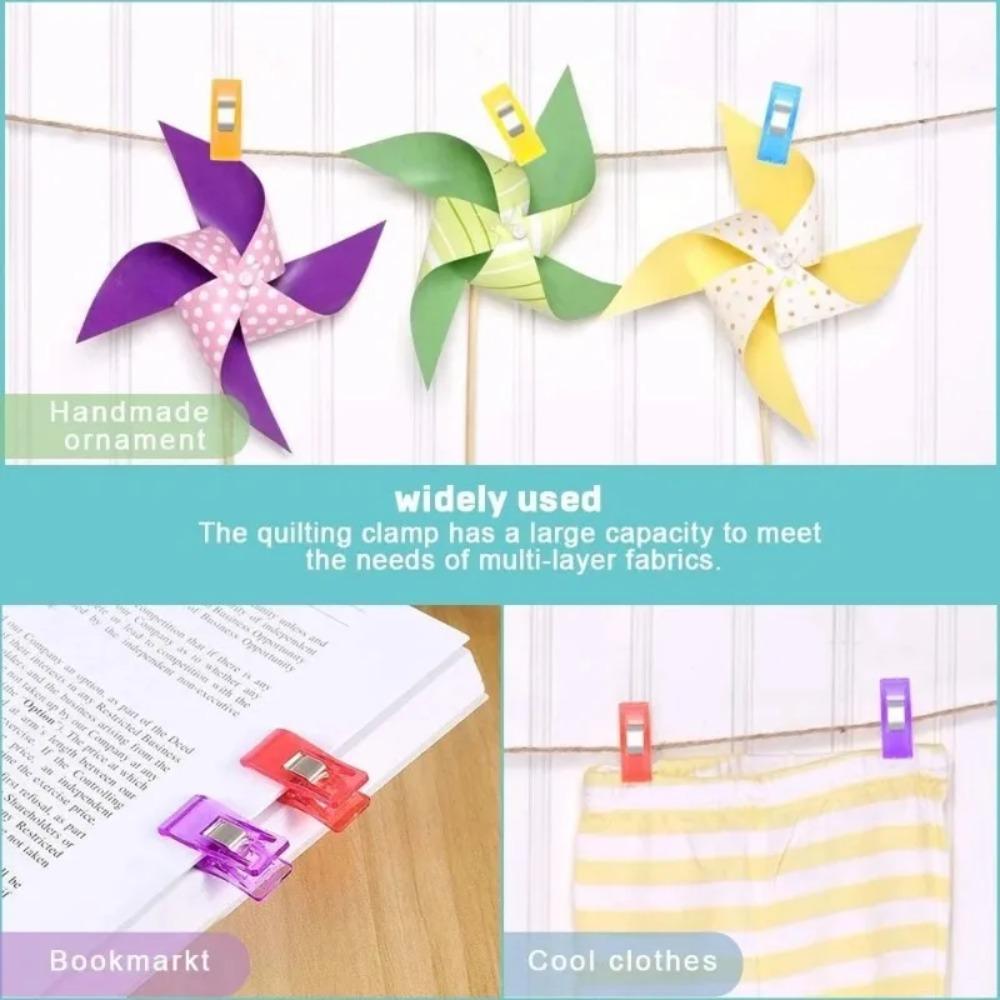 50/100 шт. красочные швейные зажимы многоцелевые пластиковые зажимы для квилтинга зажимы для рукоделия для шитья переплета DIY рукоделия