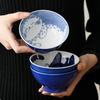 Милая кошка керамическая тарелка японская тарелка сине-белый фарфоровый горшок домашняя креативная тарелка с индивидуальностью домашняя кухонная посуда качество