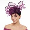 Exaggerated mesh hemp top hat bridal headgear socialite family party hair accessories wedding catwalk top hat