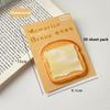 30Sheets Creative  Toast Shape Convenience Sticker Message Paper Adhesive Self Sticky Sticky Notepad School Supplies