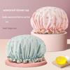 Waterproof Double-Layer Polyester Cotton Shower Cap for Women