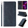 Samsung Galaxy S23 Blue Wallet Flip Case with Magnetic Strap & Lanyard