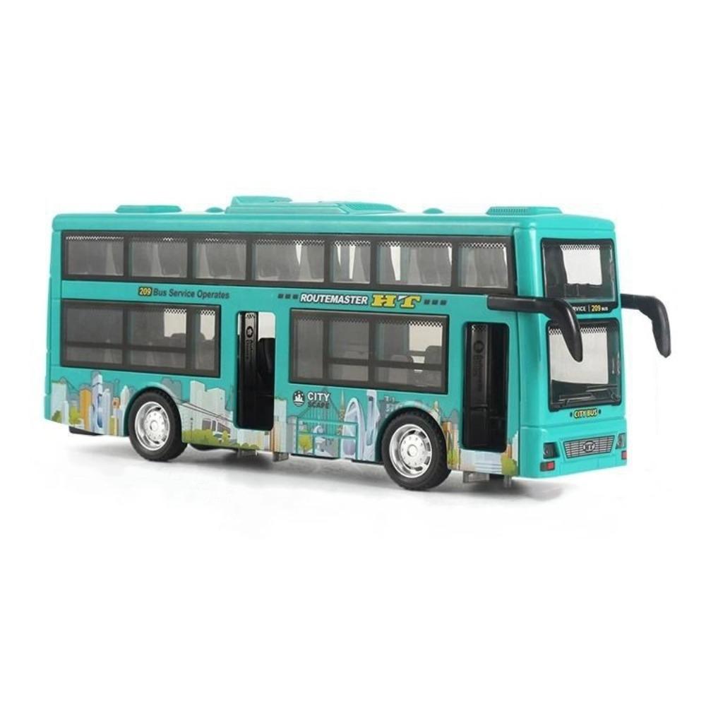 Friction Powered Double Decker Bus Model Open the Door Sightseeing Bus Model  Boys Toy