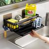 Wall Storage Suspended Kitchen Sink Drainer Sponge Holder Kitchen Soap Rack No Drill Shelf Storage And Kitchen Organization