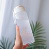 Бутылка для воды 400 мл с ремешком, герметичная матовая прозрачная пластиковая бутылка для питья с широким горлышком Moon Fantasy