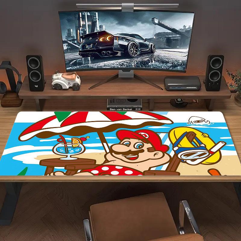 Super Mario2 Print Cushion Non-slip Laptop Tablet Big Mousepad XXL Mat Mini PC Playmat With Lock edge