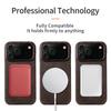 Для Magsafe Чехол для iPhone 15 16 17 Pro Max 17Pro 17 Air 16Pro Ретро Роскошный Натуральный PULL-UP Кожа Магнитный Задняя Крышка Телефона
