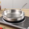Nonstick Stainless Steel Frying Pan Uncoated Fried Steak Pot Saucepan  Induction Cooker
