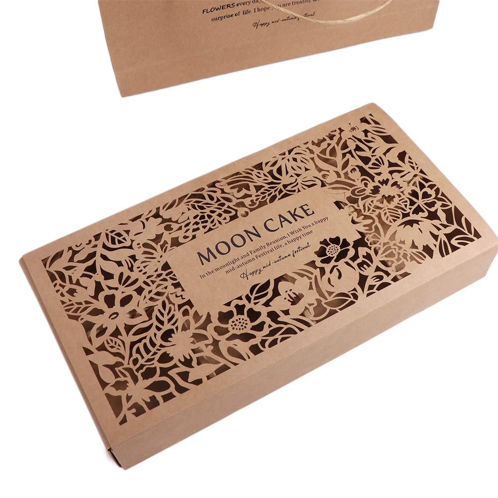 Handmade Mid Autumn Festival Mooncake Box 8 Grids Packaging Boxes Gift Handheld Bag  Festival