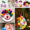 100PCS Creative Pompom DIY Felt Card Doll Decoration Material Cute Manual Glitter Randomly