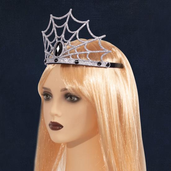 Хэллоуинская корона-паутина, жуткая тиара-паутина, головной убор для женщин и девочек, аксессуар для костюмированной вечеринки на Хэллоуин