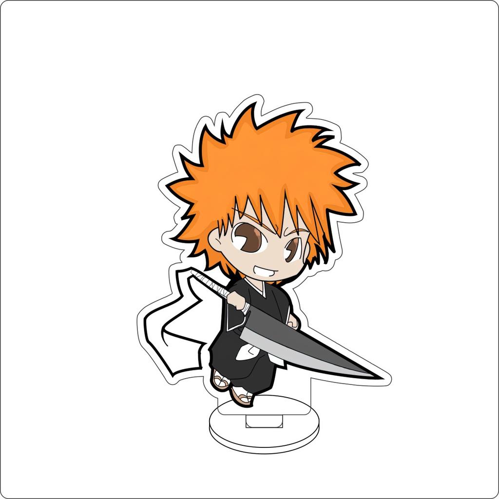 10 см Аниме BLEACH Фигурка Подставка Модель Грэммджоу Джагерджак/Урахара Киске/Куросаки Ичиго Милый Декор для Стола Стоячий Знак Подарки