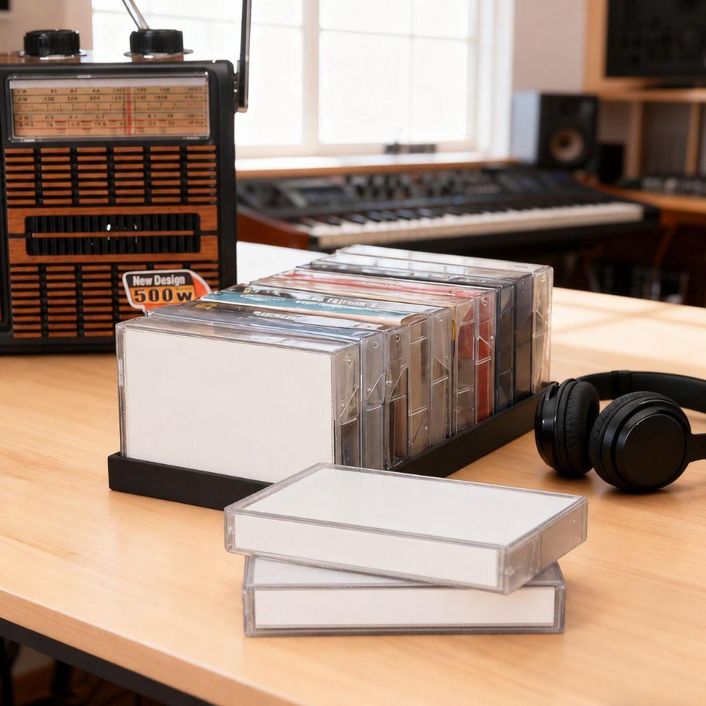 Stackable Cassette Tape Holder Up To 10 Tapes Cassette Tape Organizer Home Organization