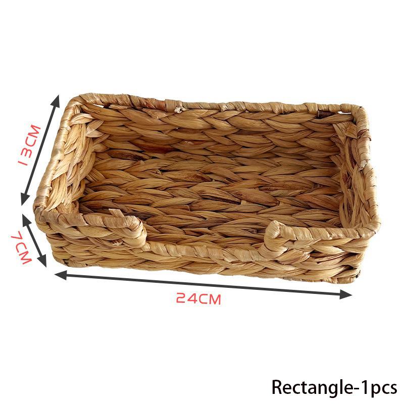 Плетеная корзина ручной работы, тканая коробка для салфеток из тыквы и травы, лоток для резервуара для туалетной воды, для кухни, домашнего офиса, хранения