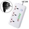 Универсальный удлинитель с 2/3 розетками и зарядным устройством на 6 портов USB, кнопка переключения удлинителя, удлинитель 2M/3M, розетка для удлинителя EU UK Us