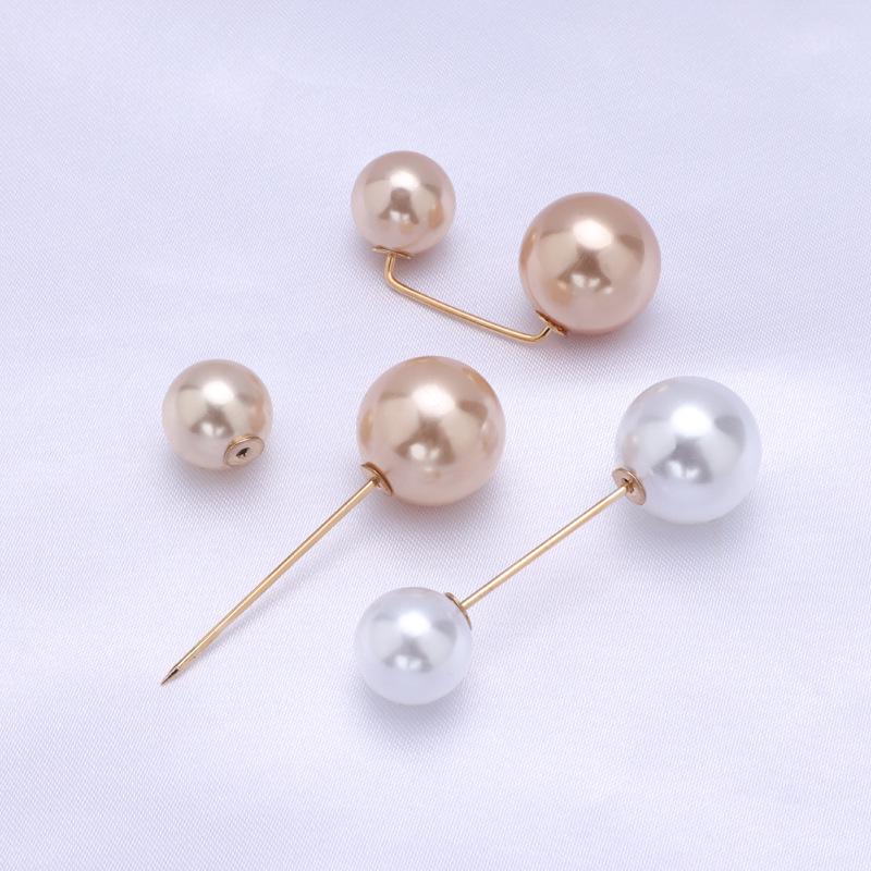 Elegant Minimalist Pearl Pin Brooch for Neckline and Waist
