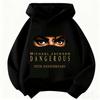 Детская толстовка Майкл Джексон Dangerous 35-летие Принт Свитшот Модная для мальчиков и девочек Повседневная с длинным рукавом с капюшоном Уличная одежда