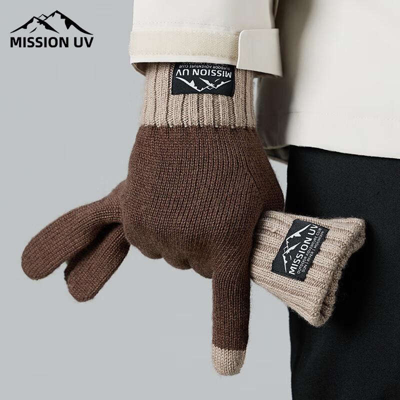 MISSION UV Мужские теплые шерстяные перчатки MUS081