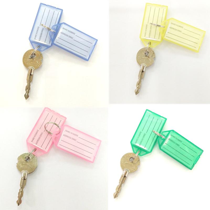 Baggage Tag Renovate Women Men Plastic Office Key Chain Candy Color Classification Hotel 1PC/5PCS Marking Number Jewelry Accessory