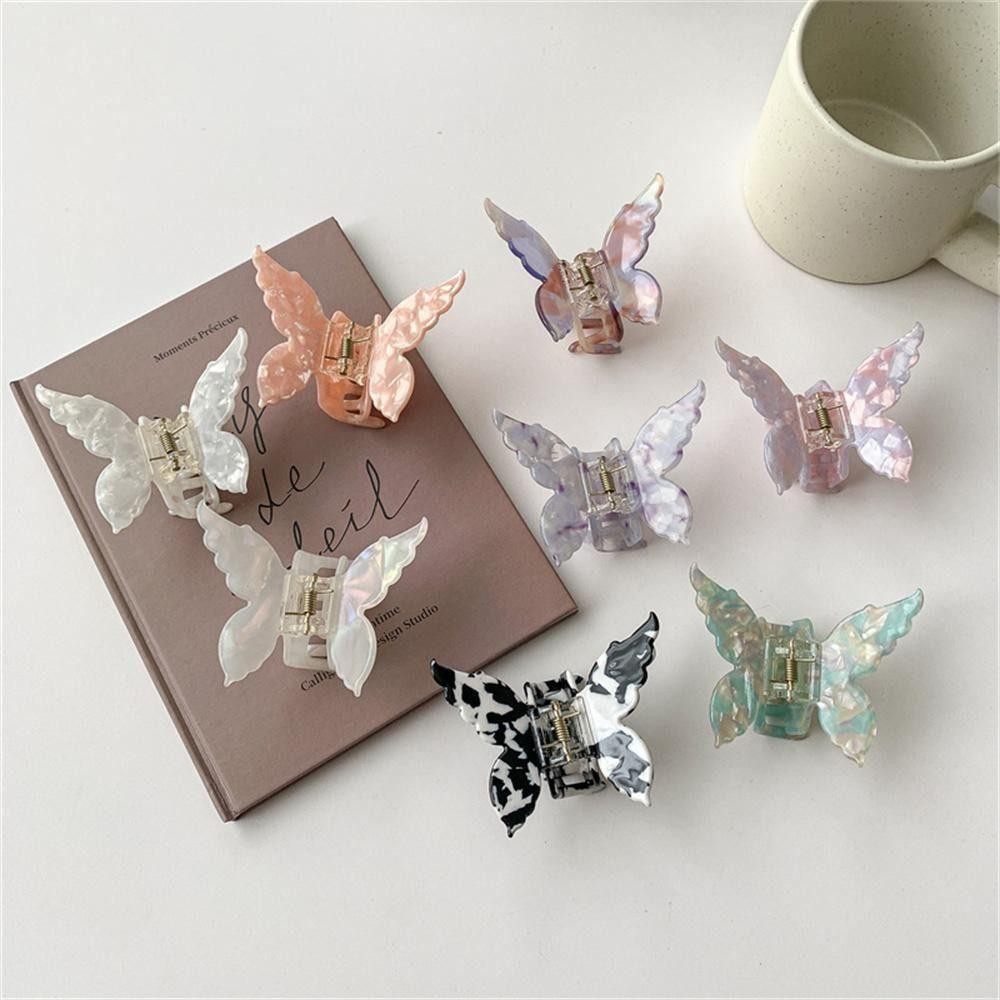Acetate Fiber Butterfly Hair Claw Colorful Hair Clamps New Hair Clip
