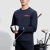 Fila Серия Гольф Принт Буква Гольф Элит Лонгслив Вязаный Топ Мужской верх Глубокий Черный A11M345401F-BK
