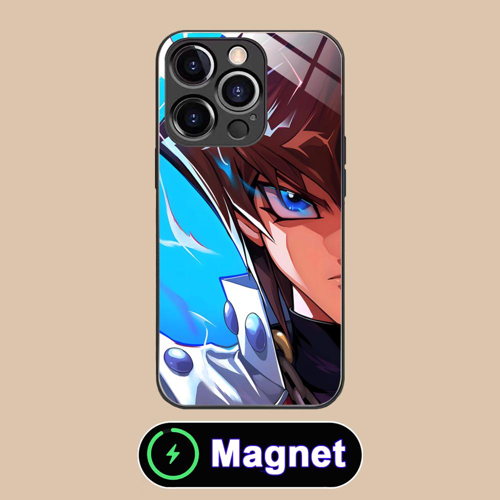 Yugioh Seto Kaiba Phone Case for iPhone 17 16 15 14 13 12 11 Air Pro Max Plus Mini Glass MagSafe Cover