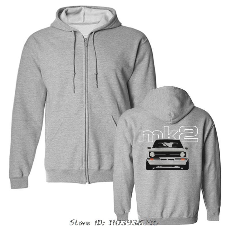 Mk2 Escort Oversized Hoodie For Dad Him Birthday Fashion zip up Jacket Cotton Hoody Streetwear Casual Pullover Sweatshirt