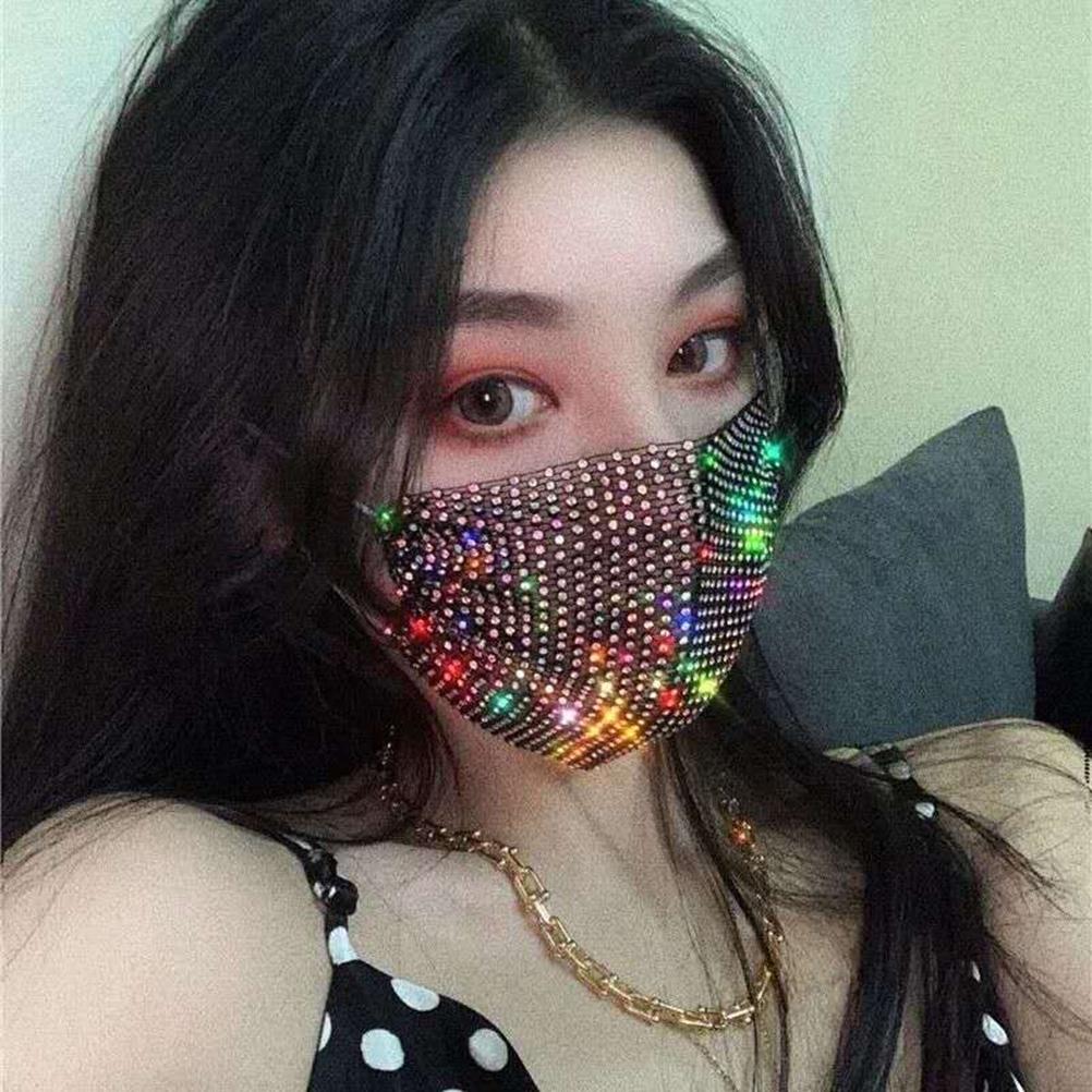 Кристальная цепочка-вуаль Сверкающая маска со стразами Вечеринка Ночной клуб Маскарадные украшения Вуали для женщин и девушек