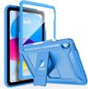 Чехол для iPad (А16) 11-е поколение 11 дюймов 2025, Чехол для iPad 10-го поколения 2022 с защитной пленкой для экрана, Прочный ударопрочный защитный чехол