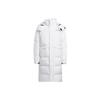 Adidas Terrex Series Solid Color Logo Loose Warm Long Hooded Down Jacket Unisex Outerwear White HM9707