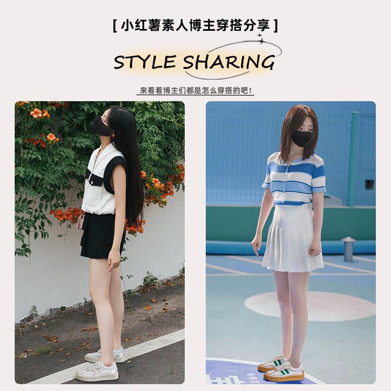 Leather German Training Shoes Women's 2025 Autumn New Platform Sports Forrest Gump Shoes Casual and Comfortable White Shoes Versatile Shoes