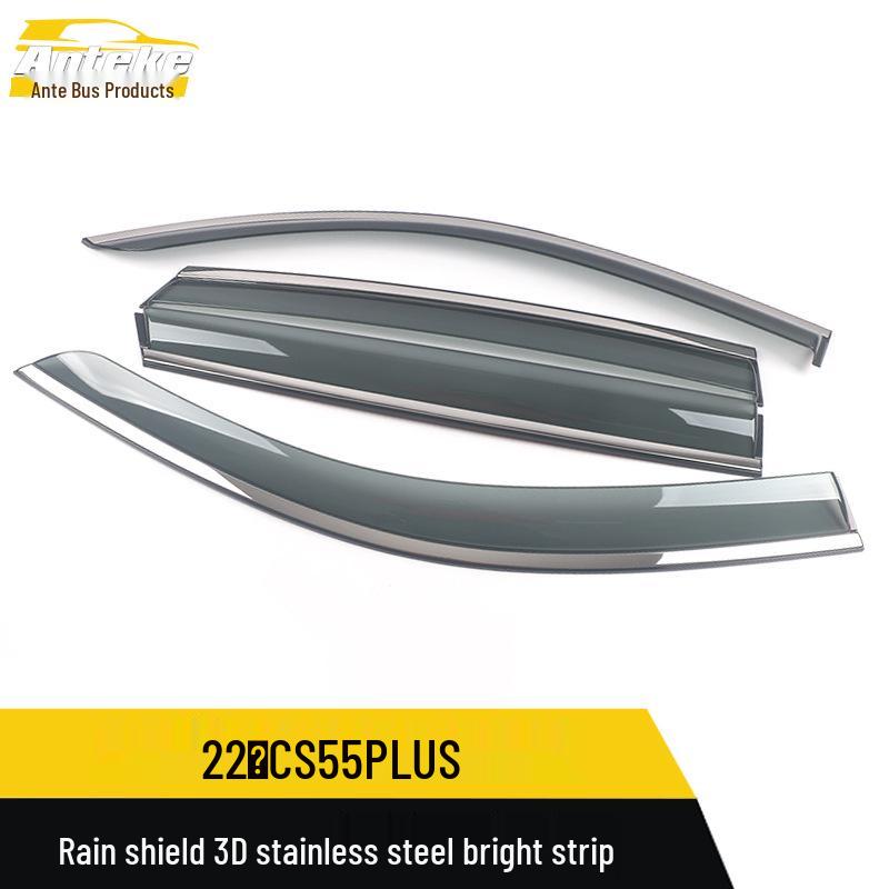 CS55PLUS Rain Guards 3D Stainless Steel Trim and Decoration Stickers
