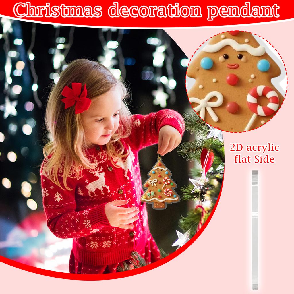 2D Рождественский Подвесной Декор Бирка на Елку Тематическая Вечеринка Поделки Украшение