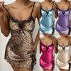 Women 'S V -Neck Sleepwear Lace Stitching Nightgown Sexy Strap Nightdress Sleeveless Sleepwear Female Nightwear