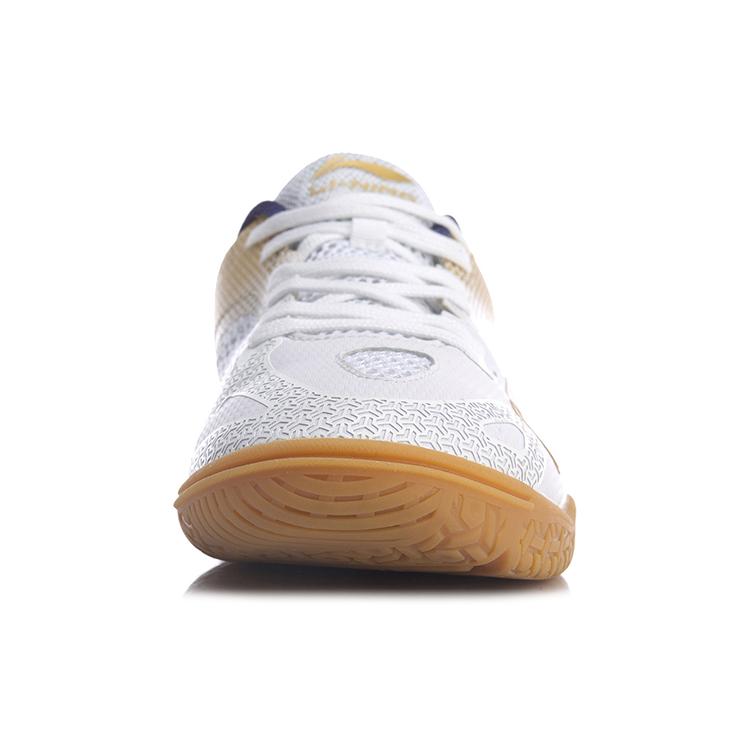 Li Ning Qilin Устойчивые к истиранию Нескользящие Низкие Тренировочные Кроссовки Унисекс Белый Золотой APPP001-2