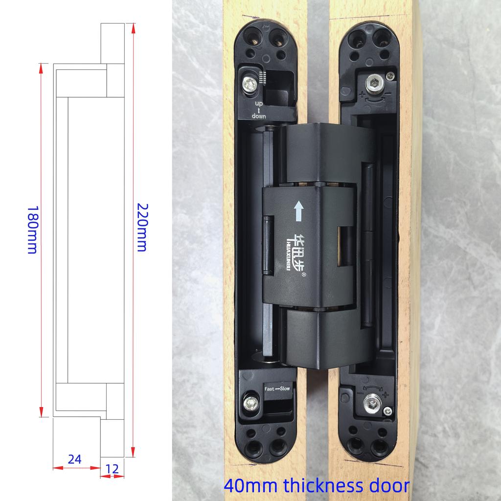 Hot Sale Modern 2D Adjustable Concealed Wood Door Hinge 40 kg Capacity Soft Closing Aluminum Alloy Fashion Color Window Hinges