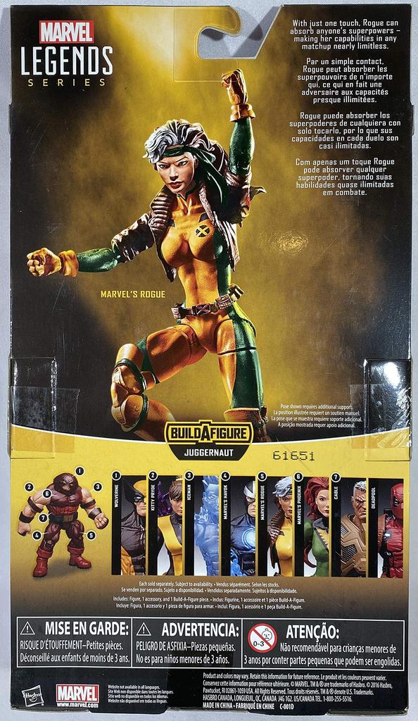 Hasbro Marvel Legends 6-дюймовая фигурка Juggernaut Series Rogue Hasbro MARVEL LEGENDS 2016 JUGGERNAUT SERIES ROGUE Legends Deadpool X-Men X-MEN [Версия]