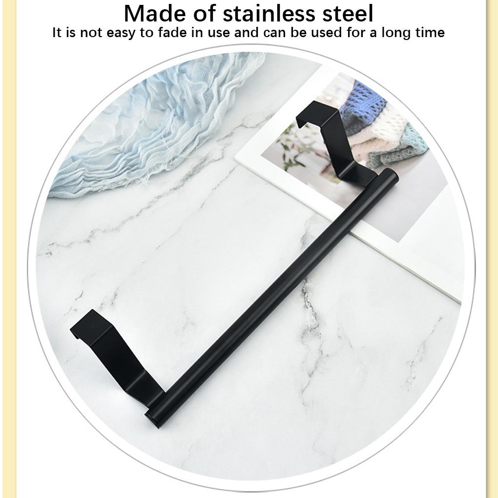 Подставка для полотенец, дверца шкафа из нержавеющей стали, универсальная штанга для подвешивания, держатель без проколов, для кухни, для дома, ванной комнаты