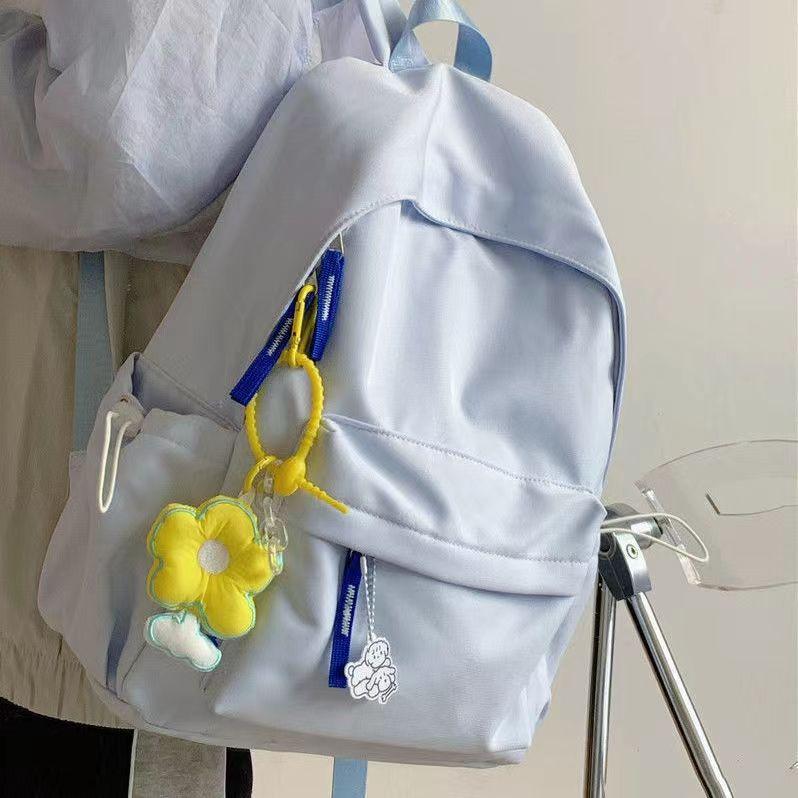 IELGY Ins Wind Japanese Soft Girl Schoolbag Female, Korean Version Solid Color Versatile Girl Backpack Junior High School Student High School Student